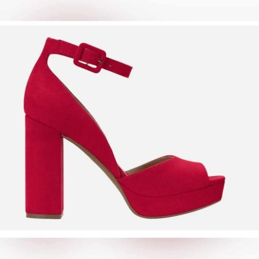 Sun & Stone Reeta Block-heel Platform Sandals Red Size 9M